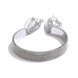 Yhpup Hot Style Stainless Steel Chain Tassel Cuff Bracelet Bangle 18K Gold Color Plated Personality Fashion Charm Jewelry