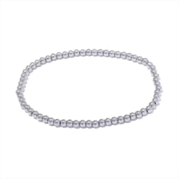 Yhpup 3/4/5/6 MM Stainless Steel Beads Daily Handmade Elastic Bracelet Bangle Waterproof Wrist Wholesale Gold Color Jewelry Men