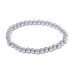 Yhpup 3/4/5/6 MM Stainless Steel Beads Daily Handmade Elastic Bracelet Bangle Waterproof Wrist Wholesale Gold Color Jewelry Men