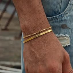 3mm Stainless Steel Cuban Chain Bracelet Men's Street Hip Hop Jewelry Accessories Adjustable Open Bracelet