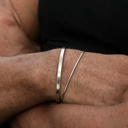 3mm Stainless Steel Cuban Chain Bracelet Men's Street Hip Hop Jewelry Accessories Adjustable Open Bracelet