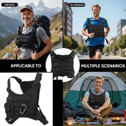 Tactical Outdoor Chest Bag Unisex Running Cycling EDC Vest Workouts Sports Chest Pack Rig for Men And Women