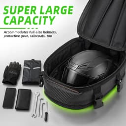 Motorcycles Tail Bags Waterproof Rear Seat Bag Backpack Electric Dirt Bike Rain Cover Rider Pack Scooter Luggage Buckle Strap