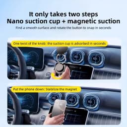 Newest 360 Degree Rotating Magnetic Mobile Phone Holder Vacuum Suction Cup Strong Magnetic Adsorption Car Phone Stand