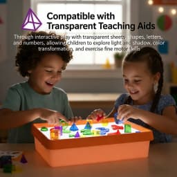 Kids Led Light Box Sensory Toys Early Education Light/Shadow Exploration Parish Copying Drawing Painting Light Guide Board Aids