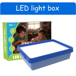 Kids Led Light Box Sensory Toys Early Education Light/Shadow Exploration Parish Copying Drawing Painting Light Guide Board Aids