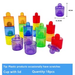 Sand Water Game Open-ended Montessori Toys Kids Transparent Rainbow Measuring Cup Bowl Funnel Clip Spoon Plate Magic Bottle Pipe