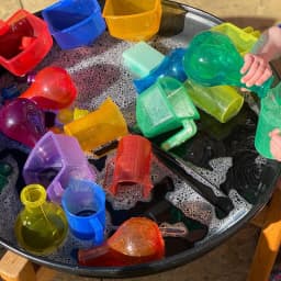 Sand Water Game Open-ended Montessori Toys Kids Transparent Rainbow Measuring Cup Bowl Funnel Clip Spoon Plate Magic Bottle Pipe