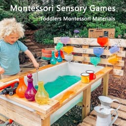 Sand Water Game Open-ended Montessori Toys Kids Transparent Rainbow Measuring Cup Bowl Funnel Clip Spoon Plate Magic Bottle Pipe