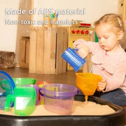 Sand Water Game Open-ended Montessori Toys Kids Transparent Rainbow Measuring Cup Bowl Funnel Clip Spoon Plate Magic Bottle Pipe