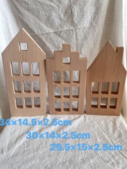 Kids Montessori Wooden Toys Large Dutch Wood House Big Wall Lucite Cube Creative Education Blocks Birthday Gift