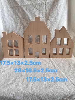 Kids Montessori Wooden Toys Large Dutch Wood House Big Wall Lucite Cube Creative Education Blocks Birthday Gift