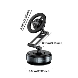 2026 New Car Strong Magnetic Phone Holder for iPhone 17 16 Samsung Universal Desktop Vacuum Suction Cup Folding Magnet Bracket