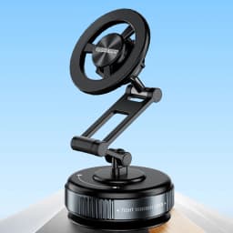 2026 New Car Strong Magnetic Phone Holder for iPhone 17 16 Samsung Universal Desktop Vacuum Suction Cup Folding Magnet Bracket
