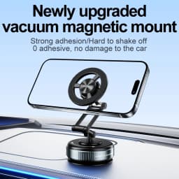 2026 New Car Strong Magnetic Phone Holder for iPhone 17 16 Samsung Universal Desktop Vacuum Suction Cup Folding Magnet Bracket