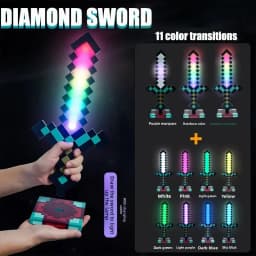 Colour LED Light Figure Toys Game Sword Night Light Decoration Changer Sword Game Peripheral Model Table Lamp Gifts for Children