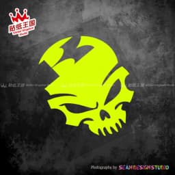 For kawasaki Skull motorcycle Decals Waterproof Reflective Stickers 06