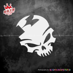 For kawasaki Skull motorcycle Decals Waterproof Reflective Stickers 06