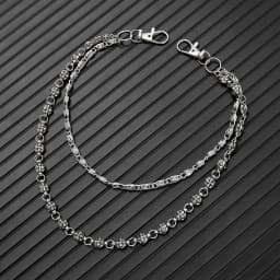 A Harajuku Style Street Hip-Hop Y2k Jeans Chain Belts Personalized Punk Style Double-Layer Waist Chain for Men Women Accessories