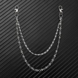 A Harajuku Style Street Hip-Hop Y2k Jeans Chain Belts Personalized Punk Style Double-Layer Waist Chain for Men Women Accessories