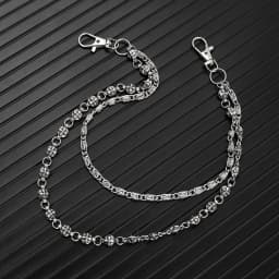 A Harajuku Style Street Hip-Hop Y2k Jeans Chain Belts Personalized Punk Style Double-Layer Waist Chain for Men Women Accessories