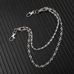 A Harajuku Style Street Hip-Hop Y2k Jeans Chain Belts Personalized Punk Style Double-Layer Waist Chain for Men Women Accessories