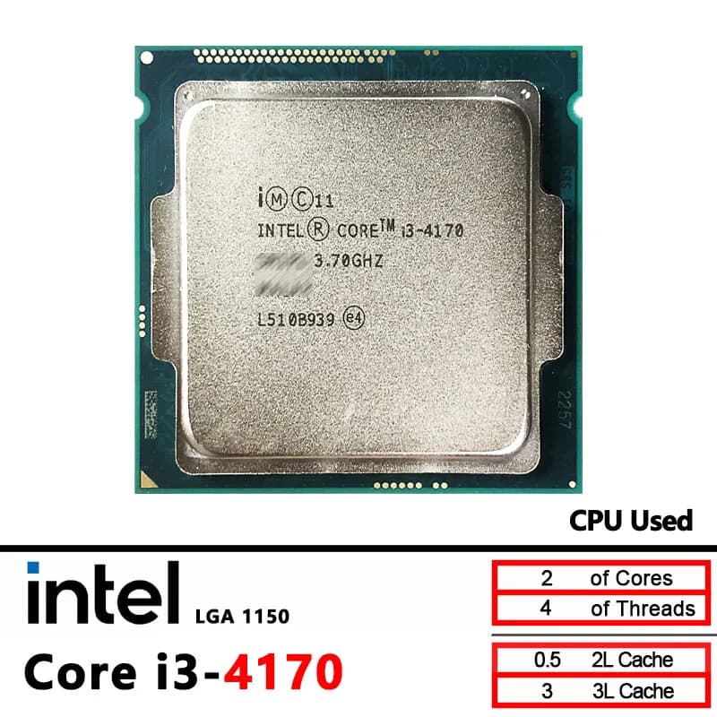 Intel Core i3-4170 Used i3 4170 3.7 GHz Dual-Core Quad-Thread CPU 3M 54W LGA 1150