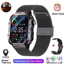 2026 New Military Smart Watch Men 3ATM Outdoor Sports Fitness Tracker Blood Pressure Health Monitor BT Calls GPS Smartwatch HT30