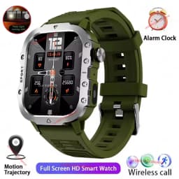 2026 New Military Smart Watch Men 3ATM Outdoor Sports Fitness Tracker Blood Pressure Health Monitor BT Calls GPS Smartwatch HT30