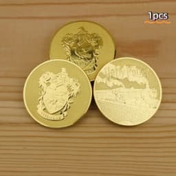 Harries Gringotts Gold Coin Movie Peripherals Potters Souvenir Hogwarts Badge Magic World Currency Cosplay Props Toys Kids Gifts