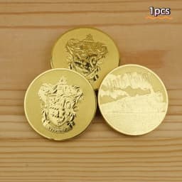 Harries Gringotts Gold Coin Movie Peripherals Potters Souvenir Hogwarts Badge Magic World Currency Cosplay Props Toys Kids Gifts