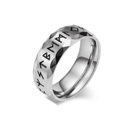 Nordic Retro Viking Rune Ring For Men Women Simple 316L Stainless Steel Odin Letter Viking Rings Couple Amulet Jewelry Gifts