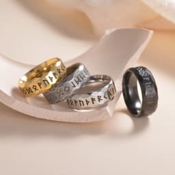 Nordic Retro Viking Rune Ring For Men Women Simple 316L Stainless Steel Odin Letter Viking Rings Couple Amulet Jewelry Gifts