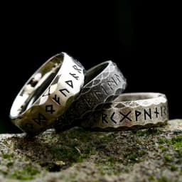 Nordic Retro Viking Rune Ring For Men Women Simple 316L Stainless Steel Odin Letter Viking Rings Couple Amulet Jewelry Gifts