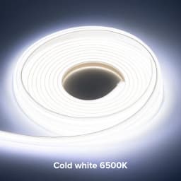 AC220V FCOB LED Light Strip Cold Nature Warm White Lights High Brightness Density 288 420 Leds Safety Flexible IP65 Waterproof
