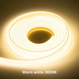 AC220V FCOB LED Light Strip Cold Nature Warm White Lights High Brightness Density 288 420 Leds Safety Flexible IP65 Waterproof