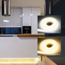 AC220V FCOB LED Light Strip Cold Nature Warm White Lights High Brightness Density 288 420 Leds Safety Flexible IP65 Waterproof