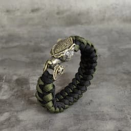 Never Fade Rock Viking Wolf Bracelet Men's handmade cord Wolf Bead Punk Bracelets Biker Jewelry