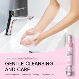 LAIKOU Japan Sakura Hand Soap Sheet 25g Moisturizing Soap Bath Soap Clean Pores Improve Muscles Cleansing Healthily