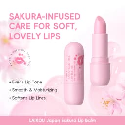 LAIKOU Sakura Lip Balm Nourishing Refreshing Hydrating and Lasting Moisturizing Preventing Cracking Repairing for Daily Lip Care