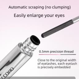 Long-lasting Curling Mascara Waterproof and Sweat-proof Separates Each Lash Thick and Voluminous Steel Tube Mascara