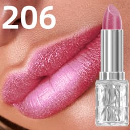 7 Colors Sparkling Metallic Finish Lipstick Hydrating Red Pink Glitter Lip Tint Shine Lip Color Highly Pigmented Lip Makeup Gift