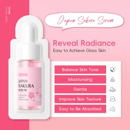 LAIKOU Japanese Sakura Skin Care Set - Hydrating Nourishing Moisturizing Soften Rough Skin for Radiant Complexion