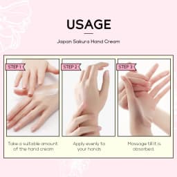 LAIKOU Sakura Hand Cream Hydrating Moisturizing Nourishing Smoothing Brightening Repairing Non‑Greasy For Dry Rough Skin 30g