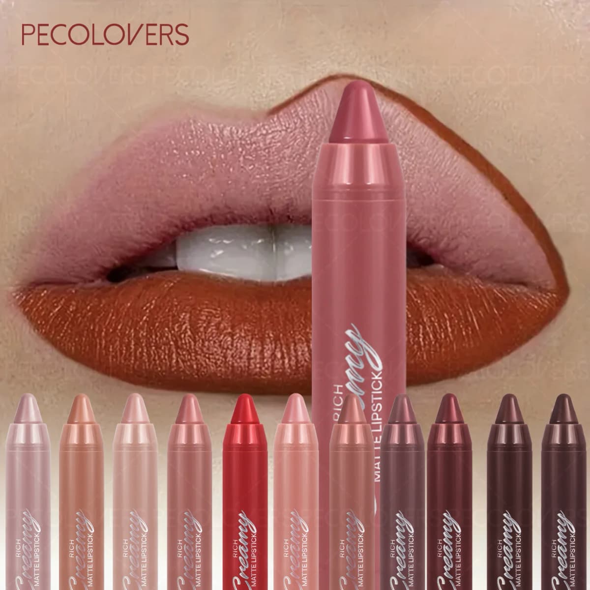 Colors Matte Lip Liner and Lipstick, Easy To Accurately Apply, Waterproof Long-lasting Non-sticky, Perfect Festival Gifts