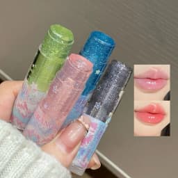 Herorange Glitter Star Lip Balm Moisturizing Repair Shiny Plump Lips Multi-Use for Daily Base Makeup