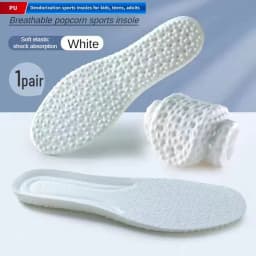 Large Size 4D Sports Massage Insoles EU47-48 for Adults High Elastic Soft Deodorization Massage PU Running Football Shoe Pads
