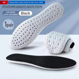 Large Size 4D Sports Massage Insoles EU47-48 for Adults High Elastic Soft Deodorization Massage PU Running Football Shoe Pads