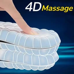 Large Size 4D Sports Massage Insoles EU47-48 for Adults High Elastic Soft Deodorization Massage PU Running Football Shoe Pads