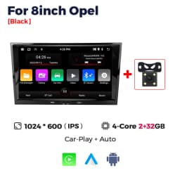 MEKEDE android 13 8inch Car radio GPS Carplay For Opel Astra H J 2004 Vectra Vauxhall Antara Zafira Corsa C D Vivaro Meriva Veda